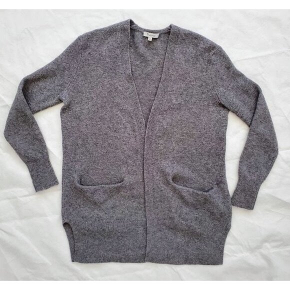 Madewell Gray Open Front Wool Alpaca Cozy Walker Cardigan w Pockets Size XS - Picture 6 of 8